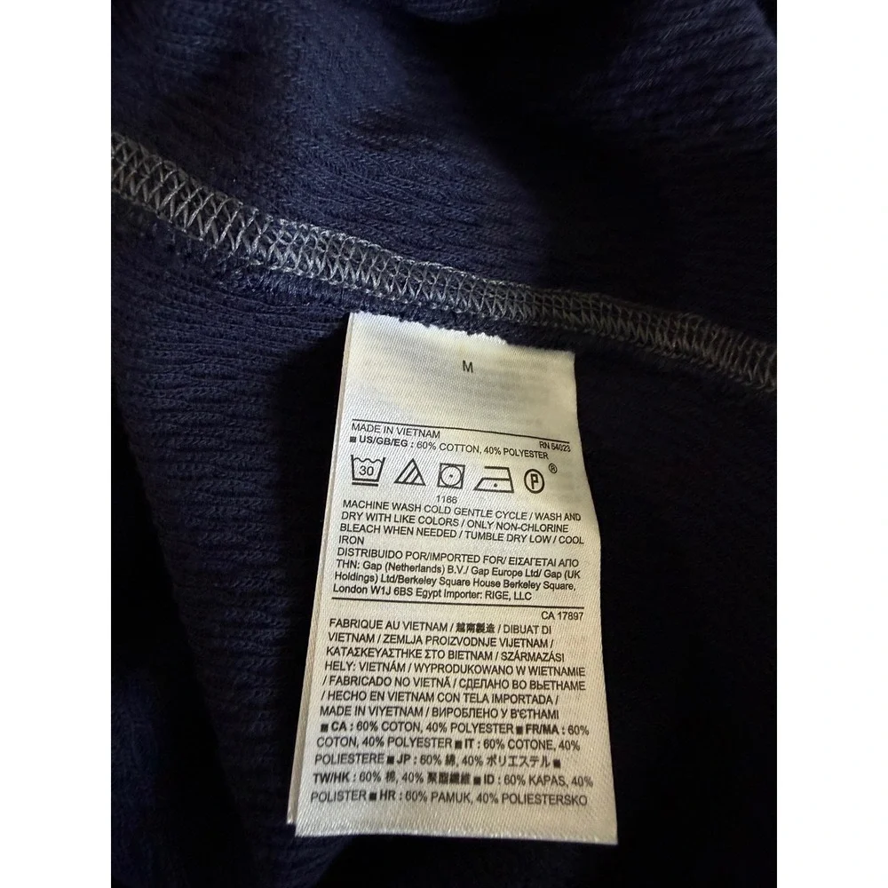 Banana Republic Sweatshirt‎ Men's Medium Blue Gray Long Sleeve Henley Shirt